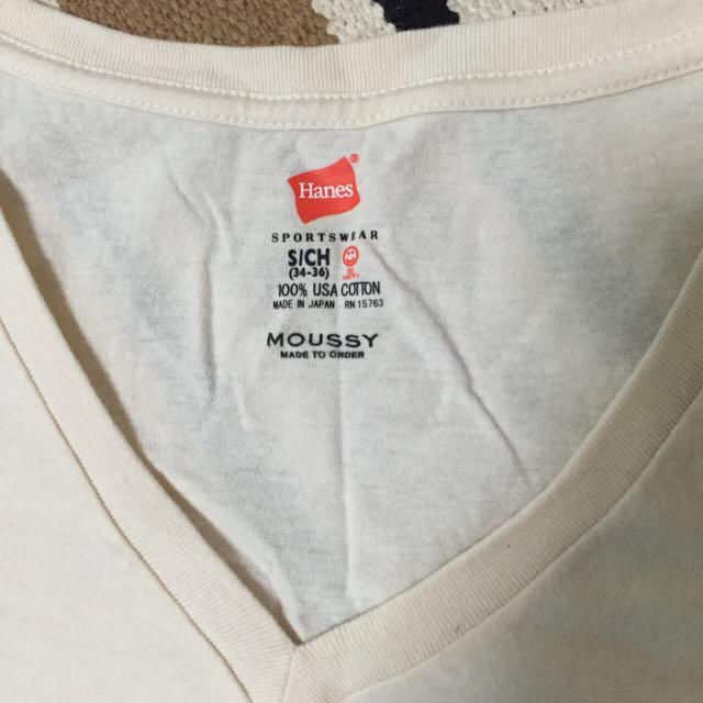 moussy(マウジー)のmoussy×Hanes コラボTシャツ レディースのトップス(Tシャツ(半袖/袖なし))の商品写真