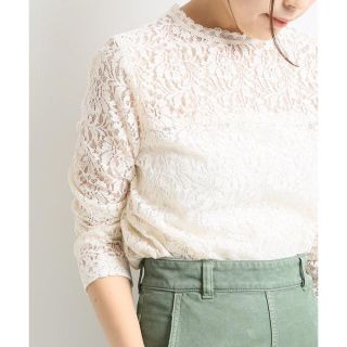 スピックアンドスパン(Spick & Span)のハイネックレースブラウス(シャツ/ブラウス(長袖/七分))