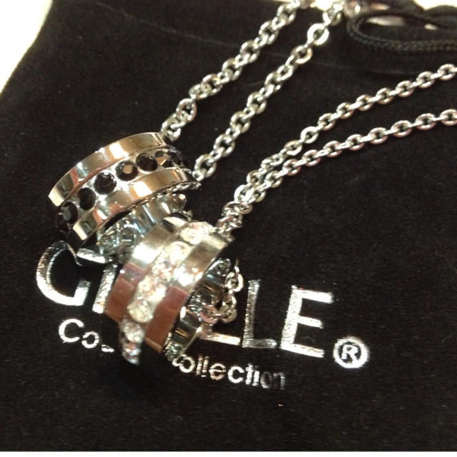 アレルギー＆変色に◎ペアリングネックレス レディースのアクセサリー(ネックレス)の商品写真