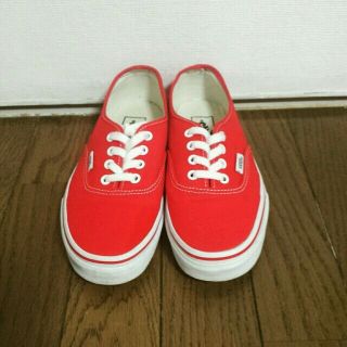 ヴァンズ(VANS)の美品VANS*authentic*RED(スニーカー)