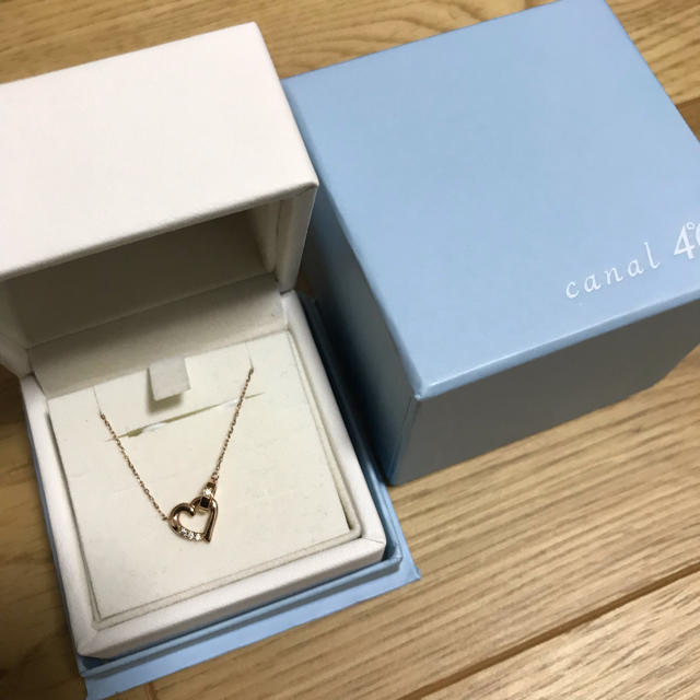 canal４℃(カナルヨンドシー)の【定価2.8万 美品】4℃ ネックレス ダイヤ ピンクゴールド K10 レディースのアクセサリー(ネックレス)の商品写真