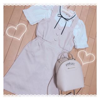 エブリン(evelyn)の【新品未使用】【60%オフ❣️】フロントボタン付きサロペット ワンピース(ひざ丈ワンピース)