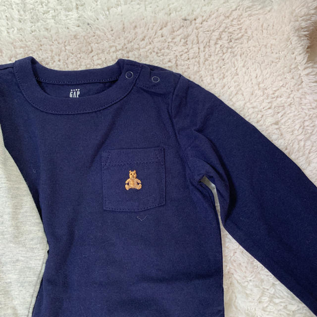 シャツ baby Gap くま刺繍入り