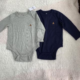 ベビーギャップ(babyGAP)の新品 GAP くまさんマーク 長袖ボディ 90(下着)