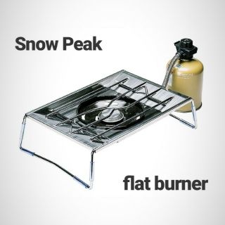 スノーピーク(Snow Peak)の最安 スノーピークフラットバーナー 新品未使用 メーカー欠品中(ストーブ/コンロ)