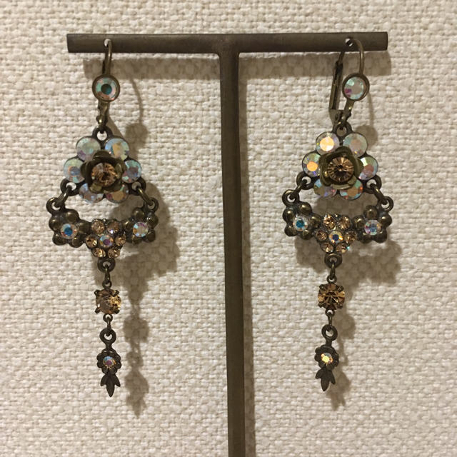 箱付Michal Negrin ミハエルネグリン ロングピアス ゴールド系