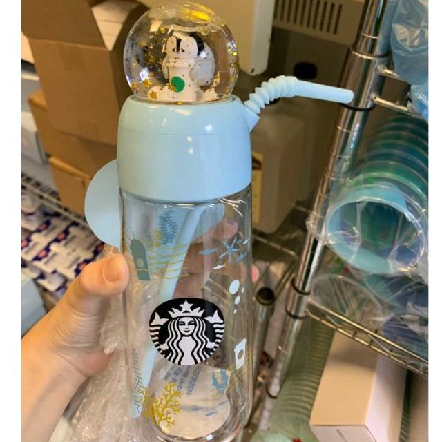 Starbucks Coffee - スタバ 7月新品 ペンギン 水晶玉 コールドカップ ボトル 中国限定 ブルーの通販 by 海外