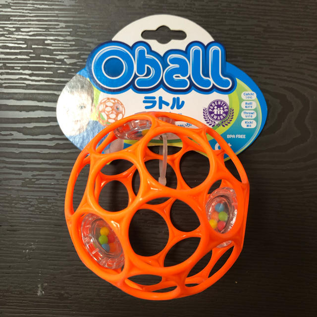 オーボール ラトル オレンジ キッズ/ベビー/マタニティのおもちゃ(ボール)の商品写真