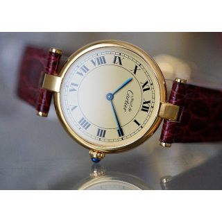 カルティエ(Cartier)の美品 カルティエ マスト ヴァンドーム アイボリー LM Cartier(腕時計(アナログ))