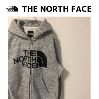 ザノースフェイス(THE NORTH FACE)のビンテージ古着 超美品 ノースフェイス デカロゴ ジップパーカー(パーカー)