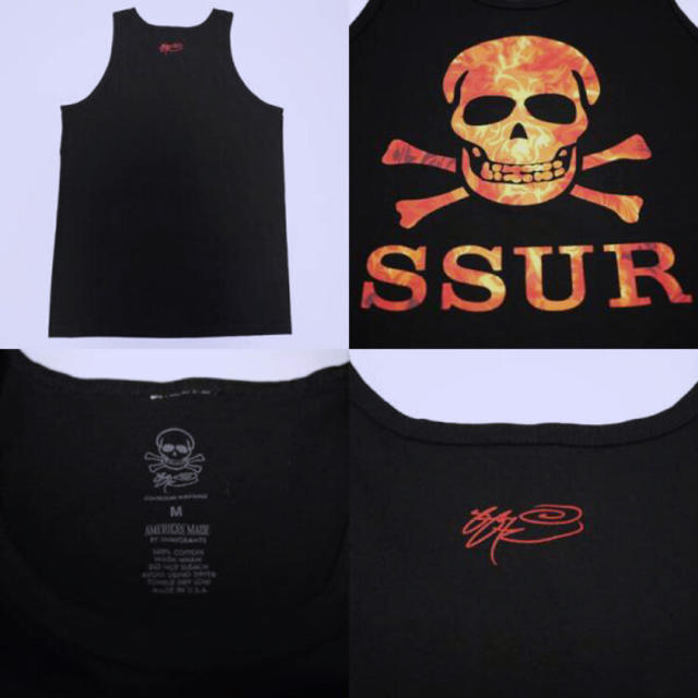 SSUR(サー)のラスト1着 SSUR SUBSTANCE FIRE TANK TOP 黒 ドクロ メンズのトップス(タンクトップ)の商品写真