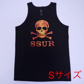 サー(SSUR)のラスト1着 SSUR SUBSTANCE FIRE TANK TOP 黒 ドクロ(タンクトップ)