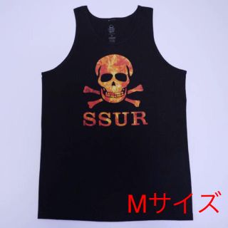 サー(SSUR)のラスト1着 SSUR SUBSTANCE FIRE TANK TOP 黒 ドクロ(タンクトップ)