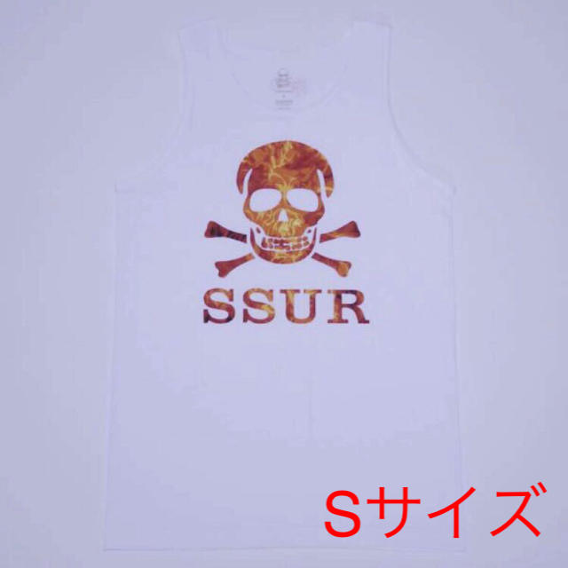 SSUR(サー)のラスト1着 SSUR SUBSTANCE FIRE TANK TOP 白 ドクロ メンズのトップス(タンクトップ)の商品写真