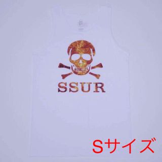 サー(SSUR)のラスト1着 SSUR SUBSTANCE FIRE TANK TOP 白 ドクロ(タンクトップ)