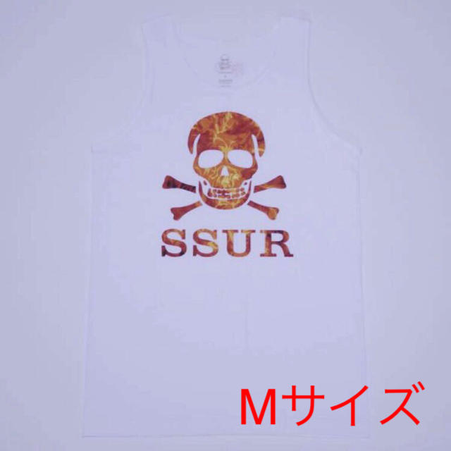 SSUR(サー)のラスト1着 SSUR SUBSTANCE FIRE TANK TOP 白 ドクロ メンズのトップス(タンクトップ)の商品写真