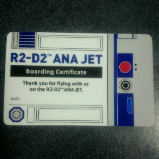 エーエヌエー(ゼンニッポンクウユ)(ANA(全日本空輸))のANAスターウォーズジェット R2D2搭乗証明カード(SF/ファンタジー/ホラー)