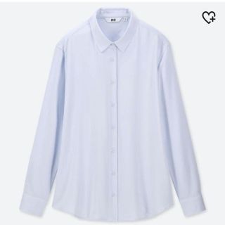 ユニクロ(UNIQLO)のユニクロ⭐︎レーヨンブラウス⭐︎S⭐︎ライトブルー(シャツ/ブラウス(長袖/七分))