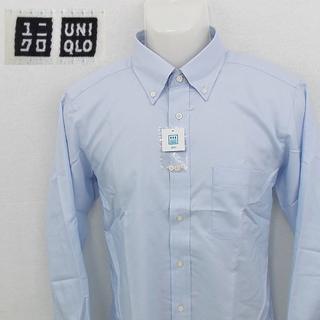ユニクロ(UNIQLO)の【UNIQLO】 美品 ユニクロ ブルー長袖シャツ 綿78% サイズL(シャツ)