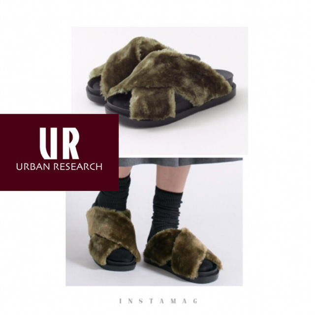 URBAN RESEARCH(アーバンリサーチ)の美品 ファーサンダル 元値8964円 アーバンリサーチ RODE SKO 24 レディースの靴/シューズ(サンダル)の商品写真