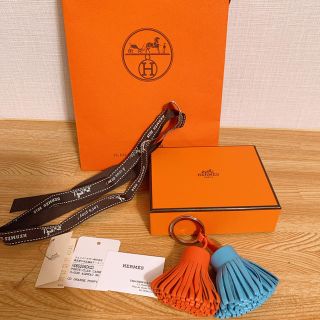 Hermes - ☆超美品☆エルメス カルメンウノドス 水色&オレンジの通販