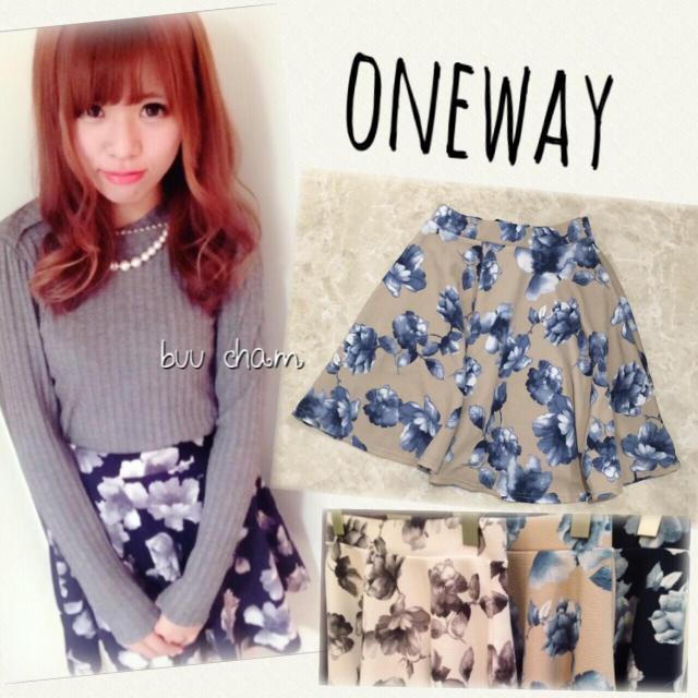 one*way(ワンウェイ)のoneway♡花柄フレアスカート レディースのスカート(ミニスカート)の商品写真