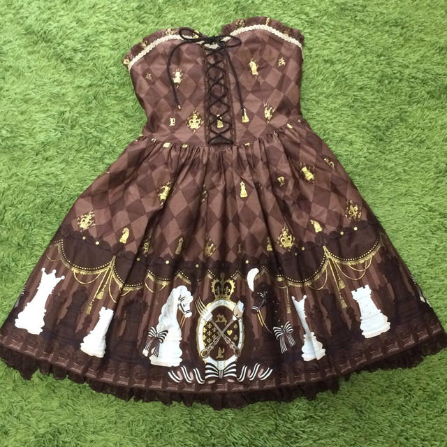 Angelic Pretty(アンジェリックプリティー)のAP チェスチョコビスチェOP レディースのワンピース(ひざ丈ワンピース)の商品写真