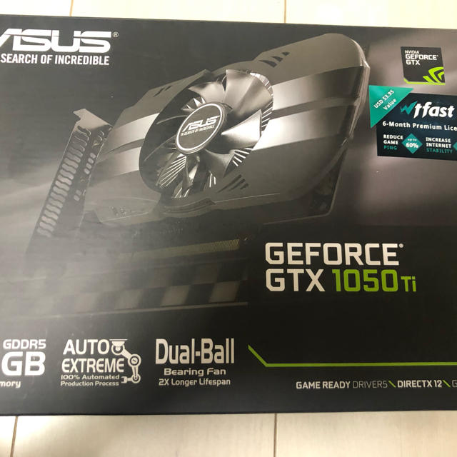 ASUS GTX1050Ti 4GB グラフィックボード - PCパーツ