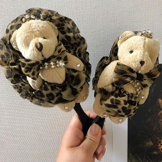 スイマー(SWIMMER)の新品☆デコくまちゃんミラー&ブラシセット(コフレ/メイクアップセット)