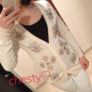 チェスティ(Chesty)のchesty ビジューロングカーデ♡(カーディガン)