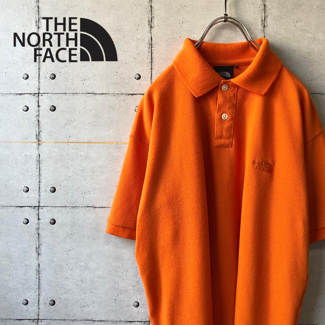 THE NORTH FACE(ザノースフェイス)の【激レア】 ノースフェイス 刺繍ロゴ ビッグサイズ ポロシャツ メンズのトップス(ポロシャツ)の商品写真