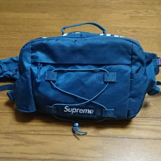 シュプリーム(Supreme)のsupreme 17ss ウエストバッグ ブルー 美品(ウエストポーチ)