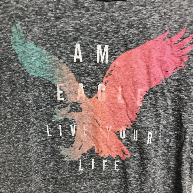 American Eagle(アメリカンイーグル)のロゴTシャツ アメリカンイーグル/ American Eagle (グレー) レディースのトップス(Tシャツ(半袖/袖なし))の商品写真