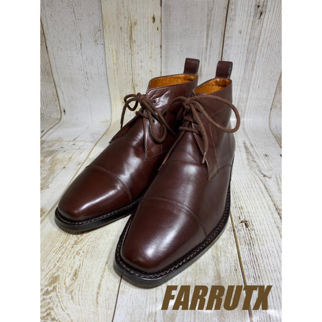 【あす楽対応】 FARRUTX ファルッチ チャッカブーツ UK8 26.5cm ドレス+ビジネス