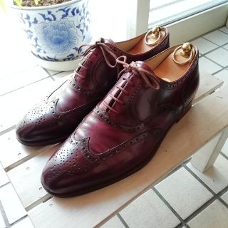 ベルルッティ(Berluti)の希少美品 フルブローグ 8 1/2 ベルルッティ バーガンディー パティーヌ(ドレス/ビジネス)