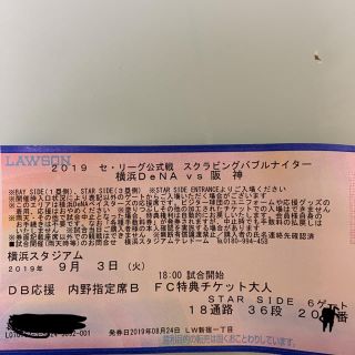 ヨコハマディーエヌエーベイスターズ(横浜DeNAベイスターズ)の横浜DeNAベイスターズ vs 阪神タイガース(野球)