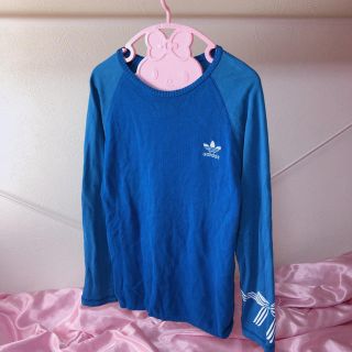 アディダス(adidas)のadidas originals アディダス ライン リボン ロンT ニット(Tシャツ(長袖/七分))