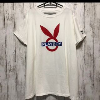 プレイボーイ(PLAYBOY)のplayboy プレイボーイ Tシャツ  L 白(Tシャツ/カットソー(半袖/袖なし))