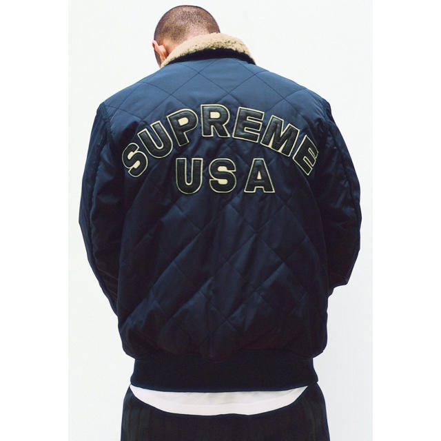 Supreme Quilted Nylon Tanker Jacket