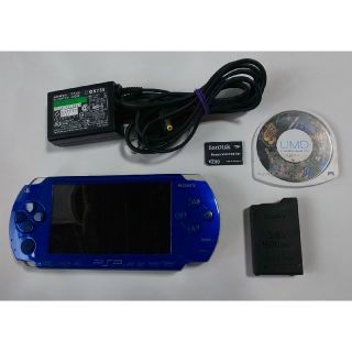 プレイステーションポータブル(PlayStation Portable)の【動作確認済】PSP-1000（青、修理品）すぐ遊べるセット
(携帯用ゲーム機本体)