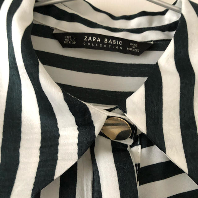 ZARA(ザラ)のZARAストライプシャツワンピース レディースのワンピース(ひざ丈ワンピース)の商品写真