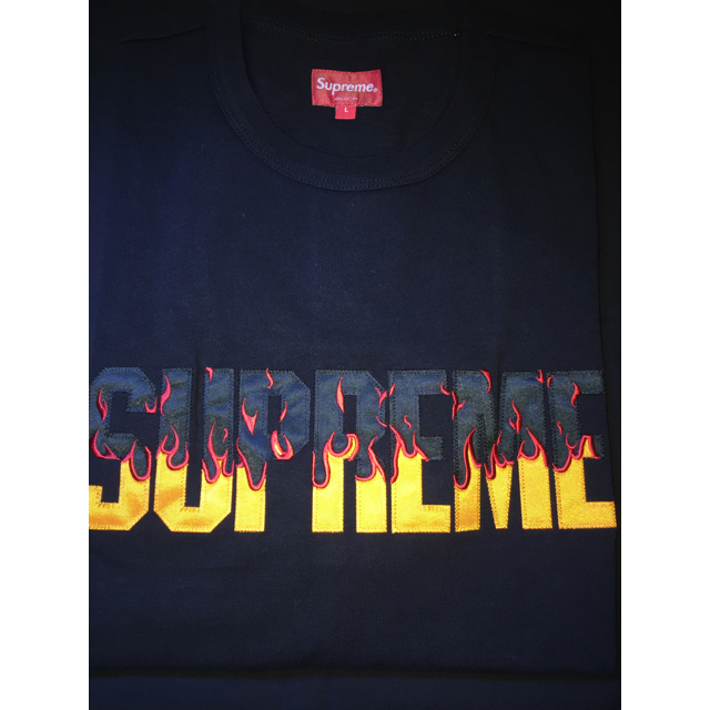 Tシャツ/カットソー(半袖/袖なし)Flame S/S Top 黒 Lサイズ supreme 19aw