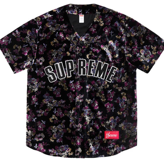 専用    Mサイズ Floral Velour Baseball Jerseyシャツ
