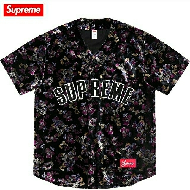 メンズSupreme Floral Velour Baseball  Sサイズ