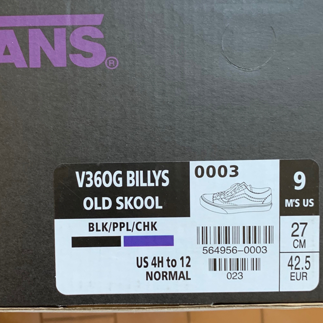 VANS(ヴァンズ)のvans×billy's OLD SKOOL CRAZY CHECK V36OG メンズの靴/シューズ(スニーカー)の商品写真