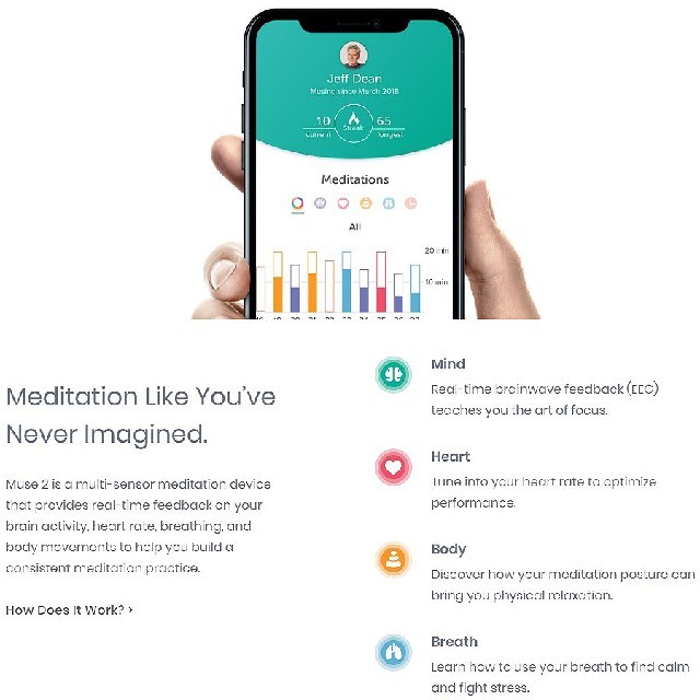 muse2 脳波計 心拍計 呼吸 集中力を高める ヨガ 瞑想に 未開封 新品！トレーニング用品