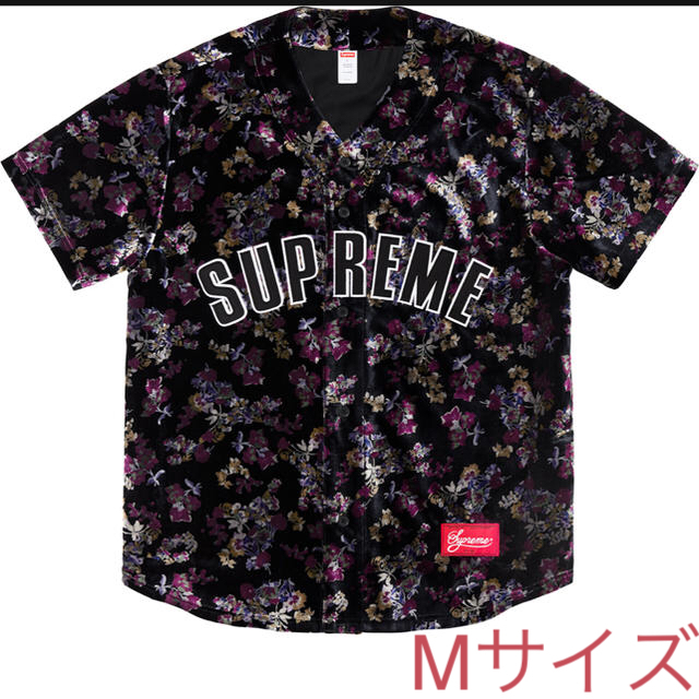 Floral Velour Baseball Jersey   Mサイズ