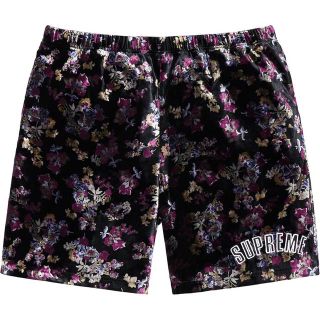 シュプリーム(Supreme)のFloral Velour Short supreme Lサイズ(ショートパンツ)