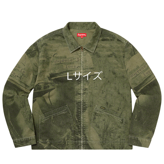 L supreme 19fw is love jacket オリーブ 完売Gジャン/デニムジャケット