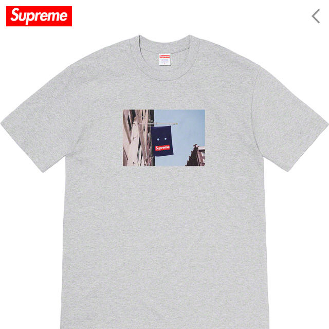 Supreme banner tee gray L